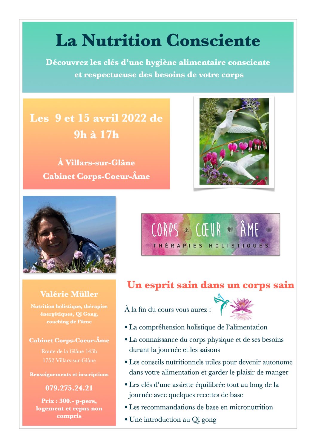affiche nutrition Valerie